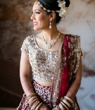 Bride in Traditional Red-and-Metallic Ensemble
Photography: Lin %26 Jirsa Photography
Read More:
http://www.insideweddings.com/weddings/traditional-hindu-ceremony-white-hued-reception-in-california/970/ bride traditional red metallic ensemble sari indian hindu jewelry up do headpiece