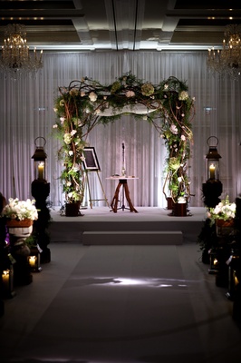 Jewish Chuppah Made Out Of Branches And Greenery Jewish Chuppah Made Out Of Branches And Greenery