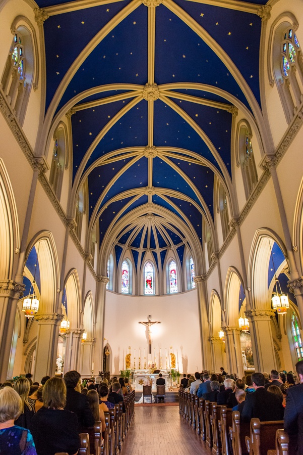 Ceremony Décor Photos Simple Church Ceremony + Couple Chairs Inside