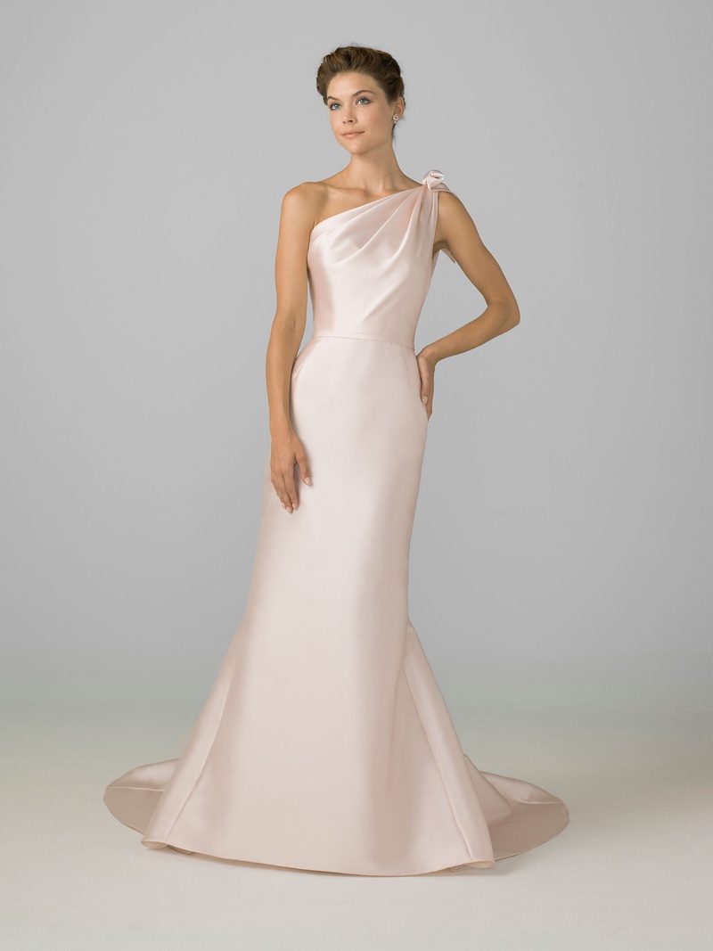 Silk One Shoulder Wedding Dress
