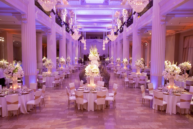 Historic Wedding Reception
Photography: Michael Carr Photography
Read More:
http://www.insideweddings.com/weddings/exceptional-wedding-event-in-historical-houston-building/468/ Marble columns in ballroom wedding reception room