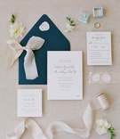 White %26 Navy Blue Invitation Suite
Photography: Michelle Beller Photography
Read More:
http://www.insideweddings.com/weddings/classic-ceremony-beachfront-ballroom-reception-in-santa-monica/1234/ pretty wedding invitation navy blue envelope wax seal calligraphy light blue velvet ring box ribbon