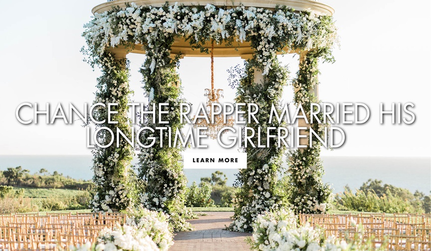 Chance the Rapper %26 Kirsten Corley are Married!
Article: Chance the Rapper %26 Kirsten Corley Are Married!
Photography: Brett Hickman Photographers
Read More:
http://www.insideweddings.com/news/celebrity-style/chance-the-rapper-kirsten-corley-are-married/4725/ View photos of the picturesque celebration.