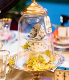 Stack of Teacups and Green Orchids
Photography: Visuals by Arpit
Read More:
http://www.insideweddings.com/weddings/a-styled-shoot-with-vibrant-florals-inspired-by-alice-in-wonderland/903/ alice in wonderland wedding shoot, stack of teacups and green orchids under glass dome