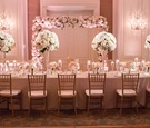 Long Reception Table, Pink and White Details