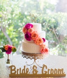 3-Tier White Cake, Pink-and-Salmon Flowers
Photography: Kathleen Geiberger Photography
Read More:
http://www.insideweddings.com/weddings/vibrant-colorful-seaside-wedding-in-southern-california/928/ 3 three tier wedding cake white pink salmon flowers custom topper simple southern california