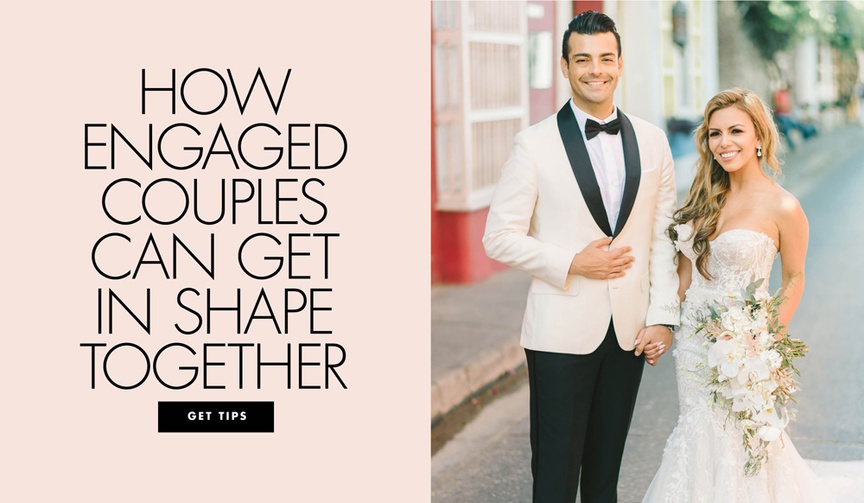 5 Healthy Habits for Engaged Couples
Article: 5 Healthy Habits for Engaged Couples
Photography: Elizabeth Fogarty
Read More:
http://www.insideweddings.com/news/beauty/5-healthy-habits-for-engaged-couples/4904/ how engaged couples can get in shape together