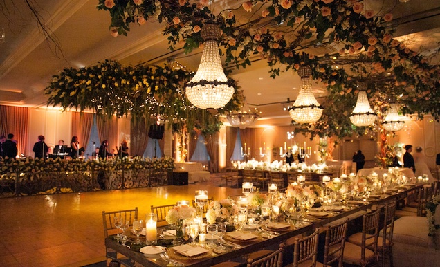 traditional church ceremony forest inspired reception in dance floor design images