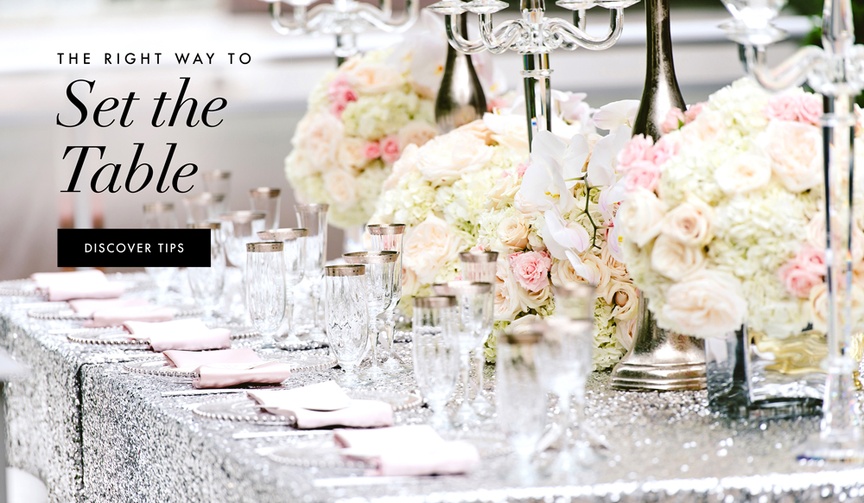 How to Set a Proper Table
Article: Selecting the Right Tableware to Add to Your Wedding Registry
Photography: Crystal Stokes Photography
Read More:
http://www.insideweddings.com/news/wedding-registry/selecting-the-right-tableware-to-add-to-your-wedding-registry/2681/ Registry expert Dean Driver shares tips on setting a table for modern times