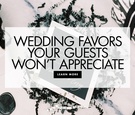 Wedding Favors Guests Will Leave Behind
Article: Wedding Favors Guests Will Leave Behind
Photography: Abby Jiu Photography
Read More:
http://www.insideweddings.com/news/planning-design/wedding-favors-guests-will-leave-behind/4805/ You don't want to waste your time and money!