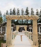 Floral Arbor and Chuppah
Photography: John Solano Photography
Read More:
http://www.insideweddings.com/weddings/luxurious-traditional-wedding-at-four-seasons-westlake-village/374/ Outdoor wedding ceremony aisle and canopy