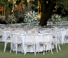 White Vineyard Chairs to Match Linens
