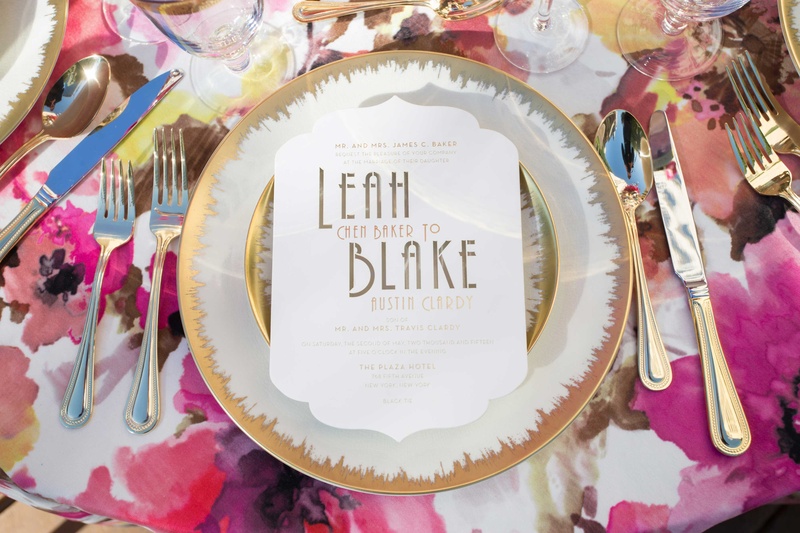 Gold Calligraphy on White China with Gold Details
Photography: Thisbe Grace Photography
Read More:
http://www.insideweddings.com/weddings/dramatic-wedding-shoot-inspired-by-alexander-mcqueen-chanel/749/ white and gold calligraphy on white paper white china gold detailing pink floral table linen
