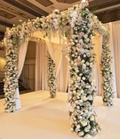 Lush Chuppah Covered with Flowers
Photography: Carasco Photography
Read More:
http://www.insideweddings.com/weddings/elegant-wedding-with-gold-champagne-color-palette-in-chicago/1124/ chuppah with floral columns and canopy with drapery accents