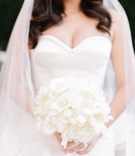 Bride in Strapless Gown with Bouquet
Photography: Heather Kincaid
Read More:
http://www.insideweddings.com/weddings/luxury-wedding-with-romantic-white-color-palette-in-beverly-hills/1128/ Bride in strapless wedding dress with sweetheart neckline white flowers bouquet veil long brown hair