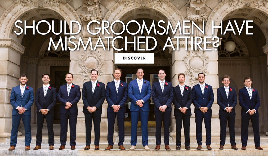 How to Make Mismatched Groomsmen Look Cohesive
Article: How to Make Mismatched Groomsmen Look Cohesive
Photography: Kent Drake Photography
Read More:
http://www.insideweddings.com/news/fashion/how-to-make-mismatched-groomsmen-look-cohesive/4951/ should groomsmen have mismatched attire find out if this trend is right for you