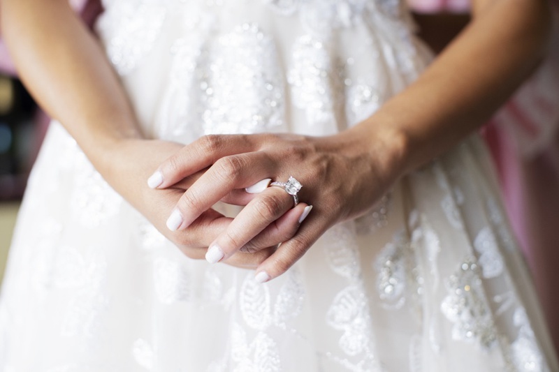 White Manicure %26 Engagement Ring
Photography: Duke Images
Read More:
http://www.insideweddings.com/weddings/timeless-baroque-inspired-wedding-at-luxury-hotel-in-beverly-hills/1369/ bride with white manicure nails pave band solitaire engagement ring