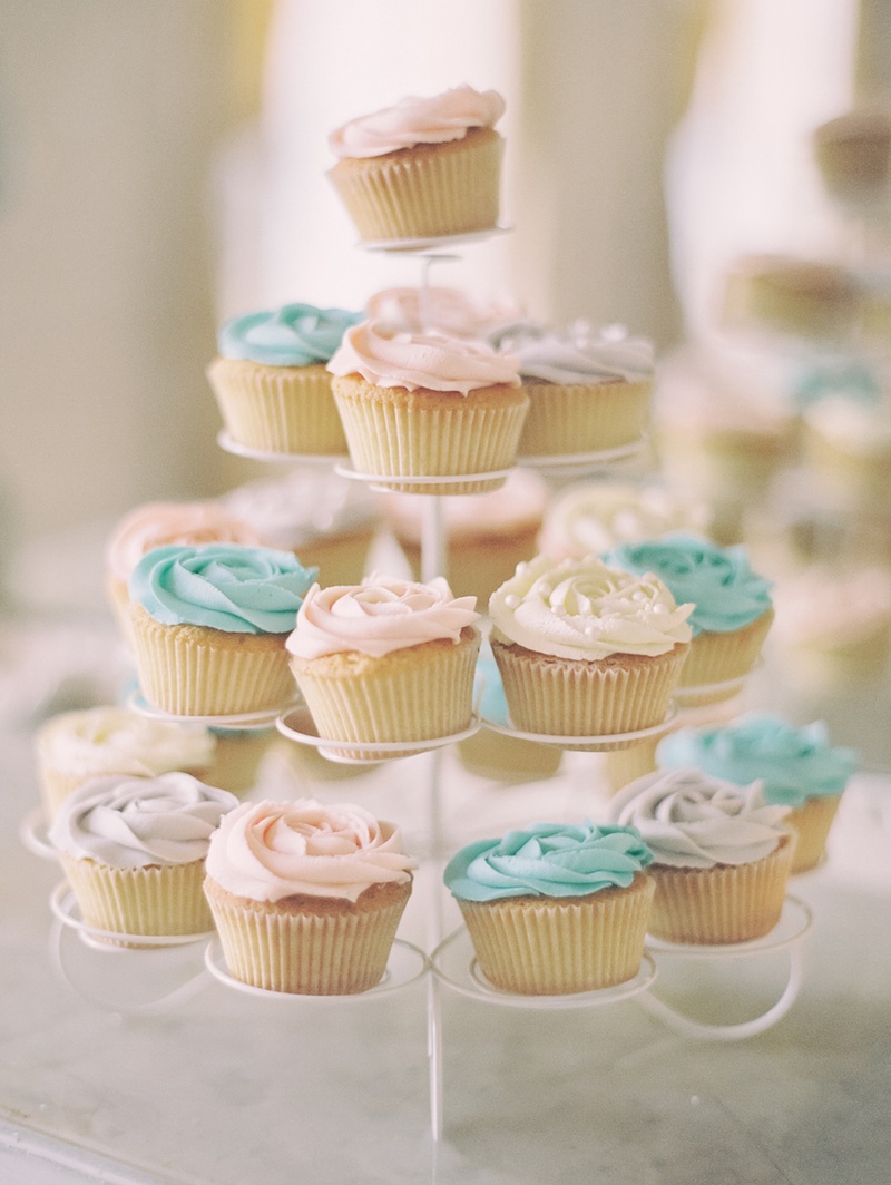 Cakes Desserts Photos Tower Of Pastel Cupcakes Inside Weddings