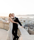 Newlyweds on SF Balconu
Photography: Larissa Cleveland Photography
Read More:
http://www.insideweddings.com/weddings/intimate-san-francisco-wedding-with-art-deco-inspired-elements/1359/ james leary flood mansion san francisco wedding, bride and groom on balcony overlooking san francisc
