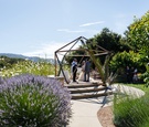 Wooden Geometric Structure Used as Chuppah