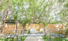 Garden Ceremony with Octagonal Altar
Photography: Fully Alive Photography
Read More:
http://www.insideweddings.com/weddings/roaring-twenties-garden-party-inspirational-wedding-shoot/1230/ great gatsby inspired garden wedding styled shoot with octagon frame altar
