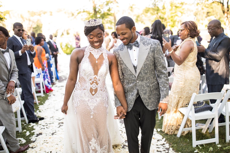Happy Couple After Royal Celebration
Photography: Brian Bossany Photography
Read More:
http://www.insideweddings.com/weddings/luxurious-heaven-inspired-royal-wedding-celebration-in-minneapolis/1333/ wedding ceremony ghana african royalty bride in couture gown illussion sheer cutouts tiara