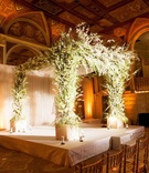 Chuppah
Photography: Gruber Photographers
Read More:
http://www.insideweddings.com/weddings/fairy-tale-ballroom-wedding-in-new-york-city/414/ Chuppah decorated with white flowers and greenery