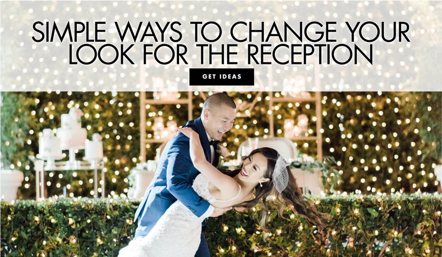 How to Change Your Look for the Reception Without Changing Your Dress
Article: How to Change Your Reception Look Without Changing Your Dress
Photography: Ether %26 Smith
Read More:
http://www.insideweddings.com/news/fashion/how-to-change-your-reception-look-without-changing-your-dress/4930/ bride changed into birdcage veil for reception, groom dipping bride for first dance