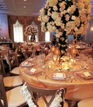 Ballroom Reception Décor
Photography: Lawrence Crandall Photography
Read More:
http://www.insideweddings.com/weddings/timeless-michigan-wedding-in-neutral-palette/201/ Gold tablecloths and tree centerpieces at The Townsend