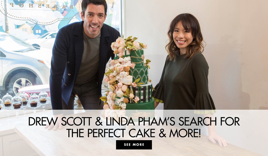 Drew Scott %26 Linda Phan's Wedding Cake
Article: Celebrate Wedding Season Tonight with Celebrity Cake Shows
Photography: Courtesy of Food Network
Read More:
http://www.insideweddings.com/news/planning-design/celebrate-wedding-season-tonight-with-celebrity-cake-shows/4456/ Learn more about Wedding Cake Championship and Wedding Cake Countdown with Drew Scott and Linda Phan