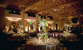 Classic Indoor Reception
Photography: John Solano Photography
Read More:
http://www.insideweddings.com/weddings/beverly-hills-summer-wedding-with-flower-details/326/ White and light pink flower arrangements at wedding reception
