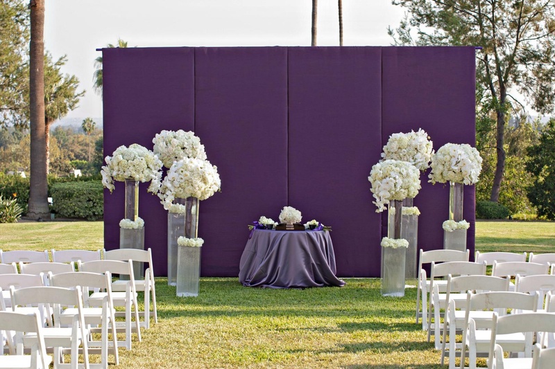 Ceremony Decor Photos Purple Ceremony Backdrop Inside Weddings