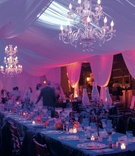 Reception Decor
Photography: CYMBIDIUM
Read More:
http://www.insideweddings.com/weddings/whimsical-outdoor-wedding-with-citrus-toned-florals-in-aspen/242/ Wedding reception with draping and crystal chandeliers