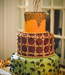 Moroccan-Inspired Cake
Photography: Melissa Mermin | Love Stories
Read More:
http://www.insideweddings.com/weddings/fall-country-club-wedding-in-naples-florida/347/ Colorful wedding cake with festive patterns