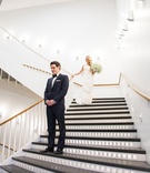 Bride Walking Down Steps to Groom, "First Look"
Photography: Carasco Photography
Read More:
http://www.insideweddings.com/weddings/chic-modern-wedding-at-a-museum-venue-in-chicago/939/ bride walking down steps groom first look modern wedding dress tuxedo museum contemporary art