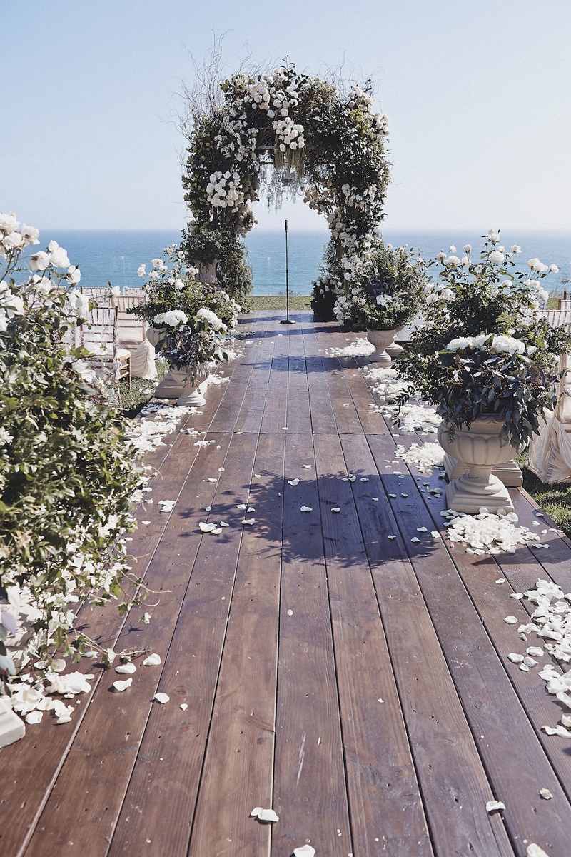 Oceanfront Ceremony Décor
Photography: Daniel Kincaid Photography
Read More:
http://www.insideweddings.com/weddings/brittney-palmer-and-aaron-zalewski/595/ Brittney Palmer's cliffside wedding aisle