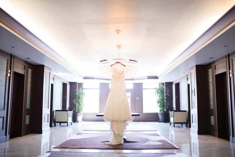 Wedding Dress Hanging in Lobby
Photography: Acqua Photo
Read More:
http://www.insideweddings.com/weddings/balboa-park-wedding-with-wine-inspired-color-scheme-in-san-diego/948/ strapless winnie couture lace dress hanging in hotel lobby