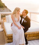 Bride on Groom's Lap
Photography: Jennifer Fujikawa Photography
Read More:
http://www.insideweddings.com/weddings/destination-wedding-in-italy-with-rooftop-ceremony-sunset-dinner/1354/ bride in galia lahav dress with plunging neckline sitting on lap of groom