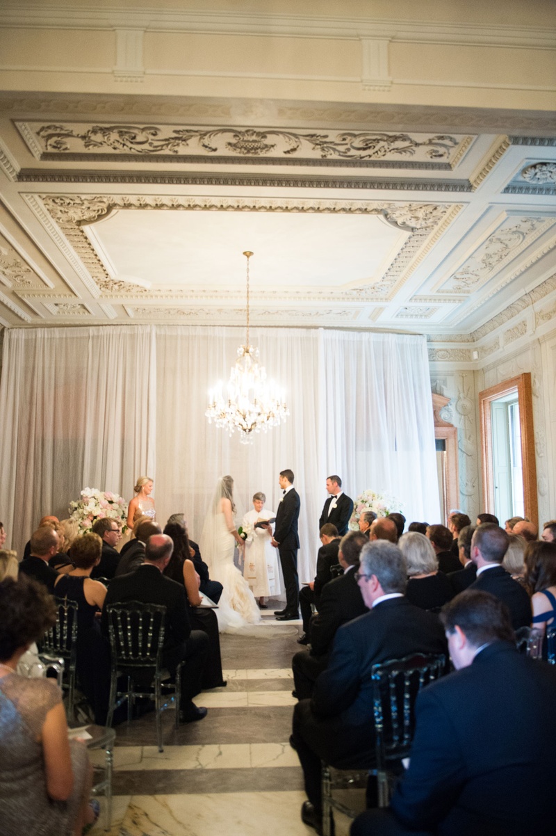 Elegant Simple Ceremony in DC
Photography: Abby Jiu Photography
Read More:
http://www.insideweddings.com/weddings/chic-parisian-romance-inspired-spring-wedding-in-washington-dc/1038/ Ceremony in Washington DC at Anderson House simple decor chandelier