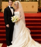 Church Wedding Couple
Photography: Chrisman Studios
Read More:
http://www.insideweddings.com/weddings/impressive-colorado-wedding-over-an-olympic-sized-pool/566/ Bride and groom at Denver church wedding ceremony
