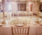Gold Candelabra & Low Centerpieces