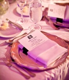 Glam Reception Place Setting
Photography: Jay Lawrence Goldman Photography
Read More:
http://www.insideweddings.com/weddings/beachside-affair-in-santa-monica-california/289/ Black and white menu at luxurious wedding reception