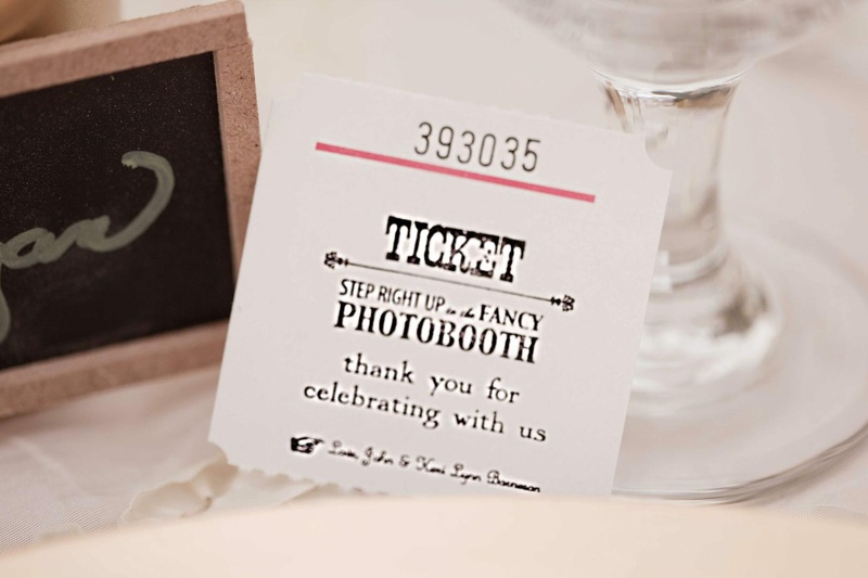Photo Booth Ticket
Photography: Jana Williams Photography
Read More:
http://www.insideweddings.com/weddings/ivory-gold-blush-lakefront-new-hampshire-wedding/412/ Vintage-style ticket for wedding photo booth