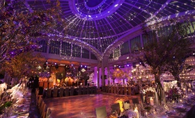 Lavish NYC Reception
Photography: Gruber Photographers
Read More:
http://www.insideweddings.com/weddings/contemporary-fall-wedding-at-the-new-york-public-library/358/ Indoor wedding reception with vaulted ceiling and opulent decorations