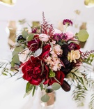 Wine Colored Bouquet
Photography: Vue Photography
Read More:
http://www.insideweddings.com/weddings/baroque-autumn-wedding-with-deep-wine-tones-in-north-carolina/770/ marsala wine colored bouquet with deep hues of red purple ivory and pink with greenery