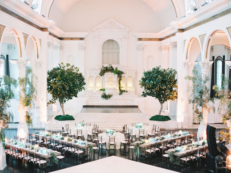 Neutral %26 Greenery Décor at Vibiana
Photography: Mallory Dawn Photography
Read More:
http://www.insideweddings.com/weddings/outdoor-jewish-ceremony-luxe-reception-at-vibiana-in-downtown-la/1259/ wedding reception vibiana long round tables trees altar decorated with greenery pillars centerpieces