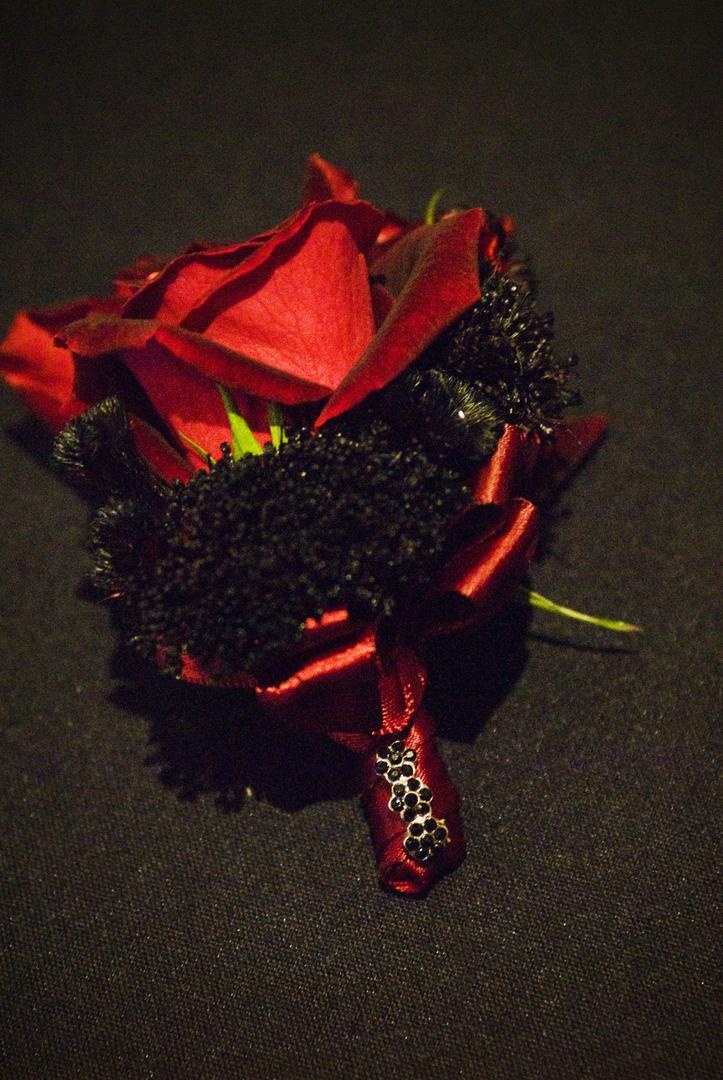 Boutonniere
Photography: Barnet Photography
Read More:
http://www.insideweddings.com/weddings/ashley-reeves-and-brandon-saller/261/ Groomsmen's red rose boutonnier