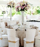 Elegant Reception Décor
Photography: Kortnee Kate
Read More:
http://www.insideweddings.com/weddings/sophisticated-outdoor-wedding-celebration-in-cincinatti-ohio/424/ Tent wedding table arrangement with textured linens
