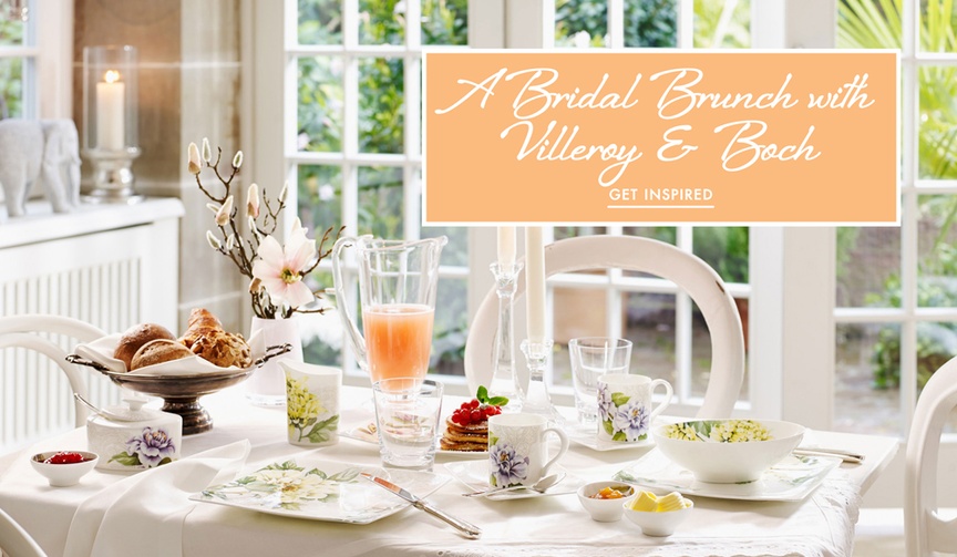 Spring Bridal Brunch
Article: Plan a Fun Spring Brunch for Your Bridesmaids with Villeroy %26 Boch
Photography: Courtesy of Villeroy %26 Boch
Read More:
http://www.insideweddings.com/news/planning-design/plan-a-fun-spring-brunch-for-your-bridesmaids-with-villeroy-boch/2819/ Get ideas for a spring bridal brunch with your bridesmaids from Villeroy & Boch!