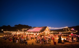 Fourth of July Party After Dark
Photography: Elisabeth Millay Photography
Read More:
http://www.insideweddings.com/weddings/fourth-of-july-pre-wedding-party-in-central-california-countryside/655/ July fourth party at barn lit with string lights